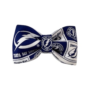 NHL Tampa Bay Lightning Bow Tie, Boy Collar Bow Tie, Collar Upgrade, Collar Bow Tie, Bow Tie, Blue Bow Tie, White, Male Bow Tie, Collar Dog