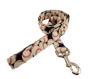 America's Pastime Leash, Custom Dog Leash, Red Leash, Baseball Dog Leash, Sports Leash, Boy Dog Leash, Ball Pet Leash, Team Leash, Pet, Dog