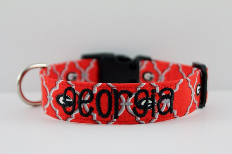 Quarterfoil University of Collar Bulldogs Dog Collar Etsy