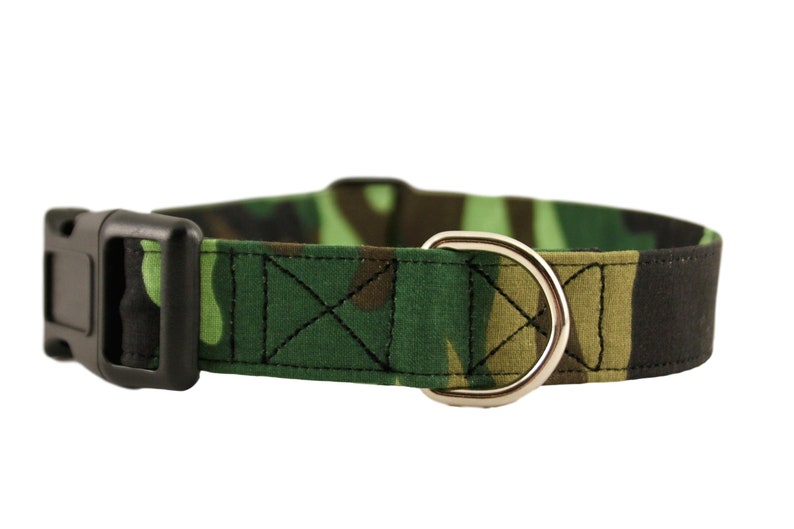 Camo Collar, Camouflage Dog Collar, Hunting Collar, Green Dog Collar, Working Dog Embroidered Collar, Custom Collar, Personalized Dog Collar image 4