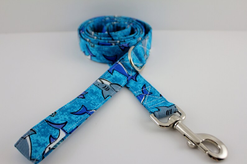 Circlin' Sharks Leash Blue Leash Pet Leash Fish Leash Etsy