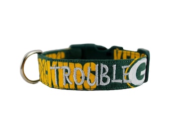 NFL Green Bay Packers Collar, Packers Dog Collar, Personalized Collar, Embroidered Dog Collar, Dog Collar, Green Bay Collar, NFL Dog Collar