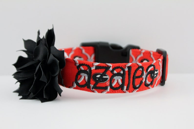 Quarterfoil University of Collar Bulldogs Dog Collar Etsy