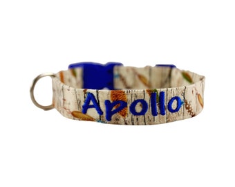 Gone Fishin Collar, Fisherman Personalized Dog Collar, Tackle Boy Collar, Embroidered Collar, Custom Collar, Dog Collar, Personalized Collar