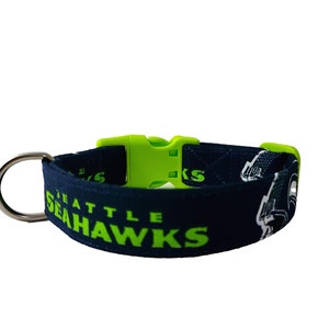NFL Seattle Seahawks halsband, Seahawks halsband, gepersonaliseerde halsband, geborduurde halsband, Seattle football halsband, team aangepaste halsband