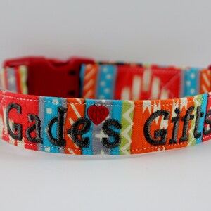 Aztec Tribal Collar, Colorful Tribal Dog Collar, Personalized Collar, Custom Dog Collar, Embroidered Collar, Pet Collar, Boy Dog Collar, Pet