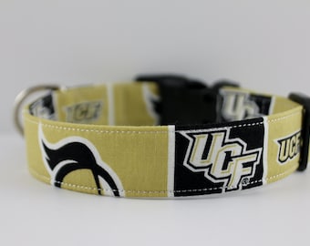 Collare dei Cavalieri dell'Università della Florida Centrale, Collare per cani UCF, Collare dei Cavalieri, Collare per cani ricamato, Collare personalizzato, Collare per cani personalizzato