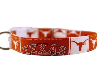 University of Texas Collar, White and Orange Dog Collar, Texas Longhorns Collar, Personalized Dog Collar, Embroidered Collar, Dog Collar