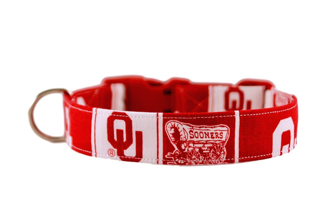 University of Oklahoma Sooners Collar Oklahoma Dog Collar Etsy