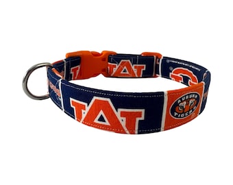Auburn University Collar, Auburn Tigers Dog Collar, War Eagle Collar, Auburn Doc Collar, Personalized Dog Collar, Custom Collar, NCAA