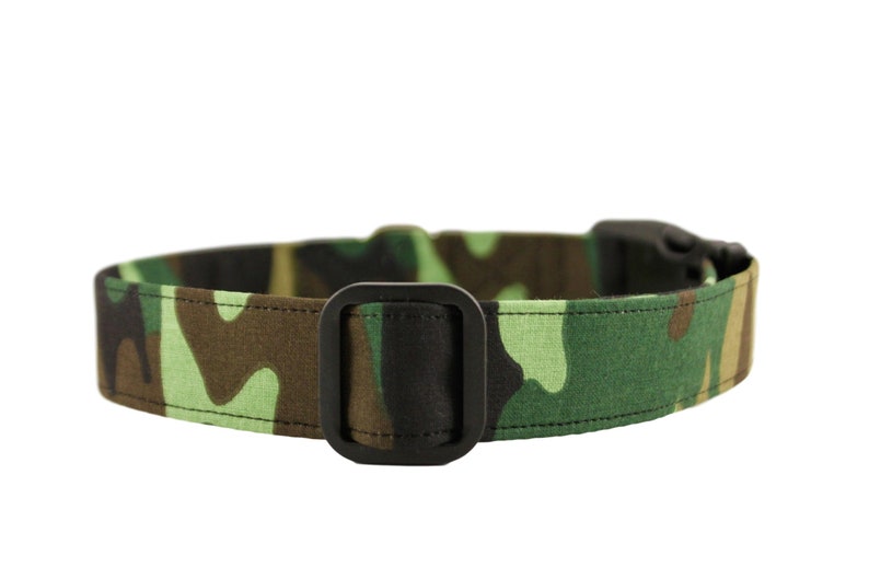 Camo Collar, Camouflage Dog Collar, Hunting Collar, Green Dog Collar, Working Dog Embroidered Collar, Custom Collar, Personalized Dog Collar image 2