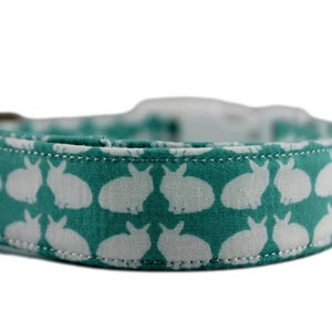 Bunny Mania Collar,Easter Bunny Dog Collar, Easter Pet Collar, Embroidered Collar, Custom Pet Collar, Personalized Dog Collar, Pet Collar,