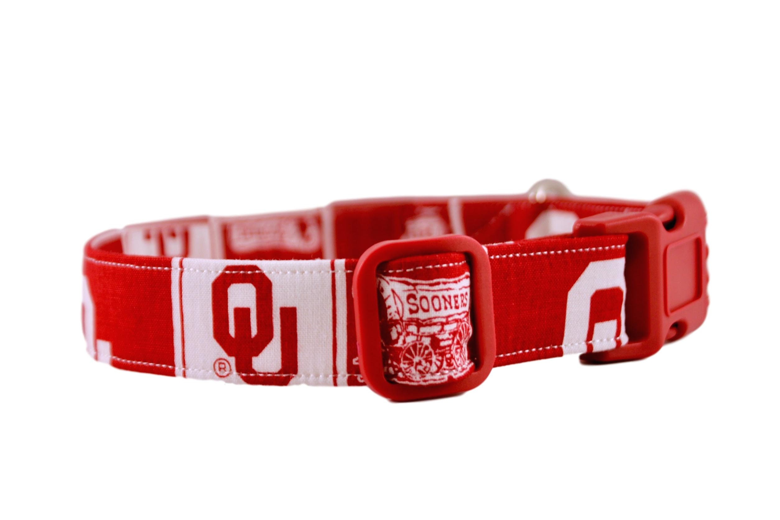 University of Oklahoma Sooners Collar Oklahoma Dog Collar Etsy