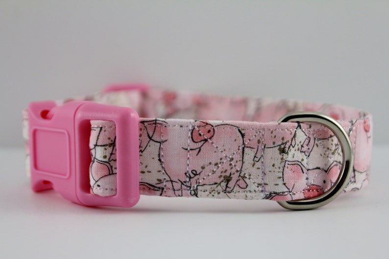 Pink Piggys Collar Pig Dog Collar Pink Collar Girly Collar Etsy