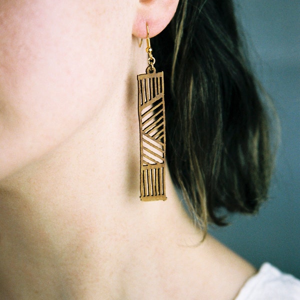Boucles d'oreilles en bois pour femme - Totem
