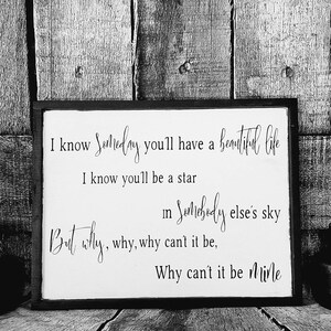 Pearl Jam Black | Song Lyric Sign | Entryway Decor | Custom Lyrics Sign