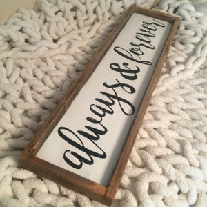 Always and Forever Sign Rustic Wedding Sign Wedding Decor - Etsy