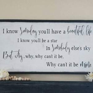 Pearl Jam Black | Song Lyric Sign | Entryway Decor | Custom Lyrics Sign