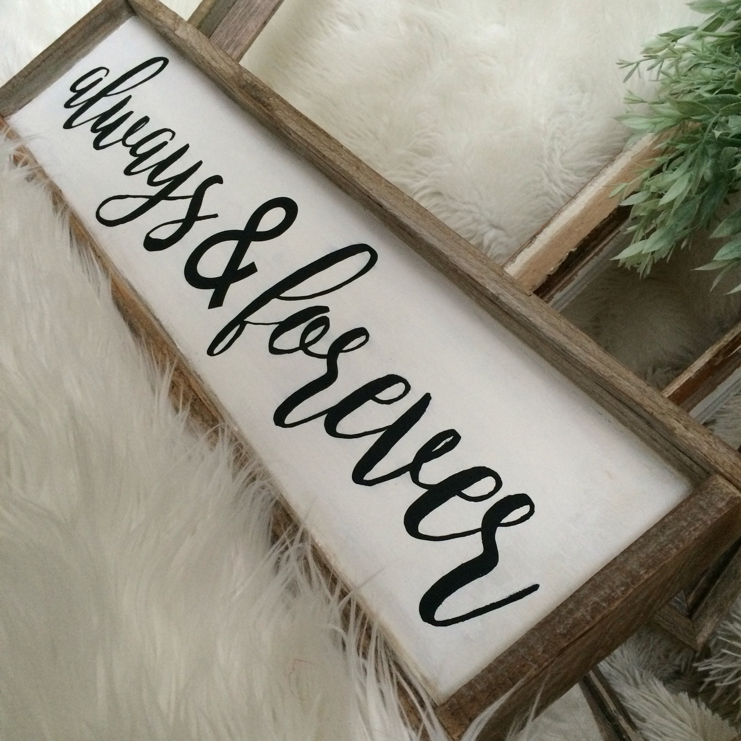 Always and Forever Sign Rustic Wedding Sign Wedding Decor | Etsy