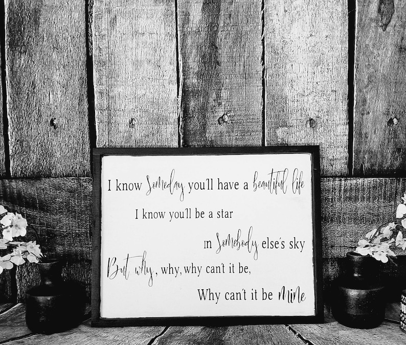 Pearl Jam Black Song Lyric Sign Entryway Decor Custom - Etsy