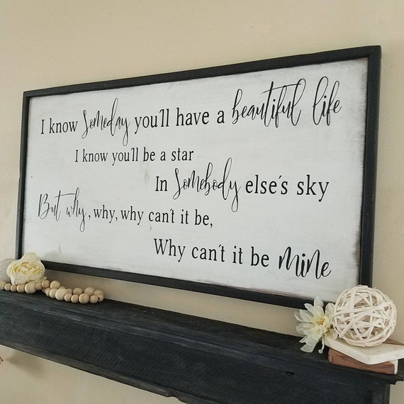 Pearl Jam Black Song Lyric Sign Entryway Decor Custom Etsy