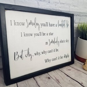 Pearl Jam Black | Song Lyric Sign | Entryway Decor | Custom Lyrics Sign