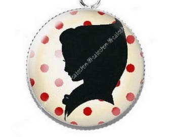 If the Wolf was little Red Riding Hood 5 resin pendant cabochon