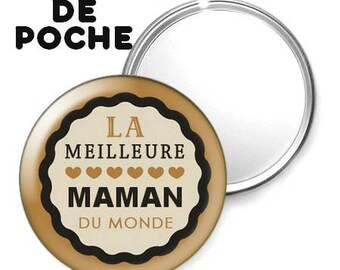 -Badge - 56mm Pocket mirror - I love you MOM 13