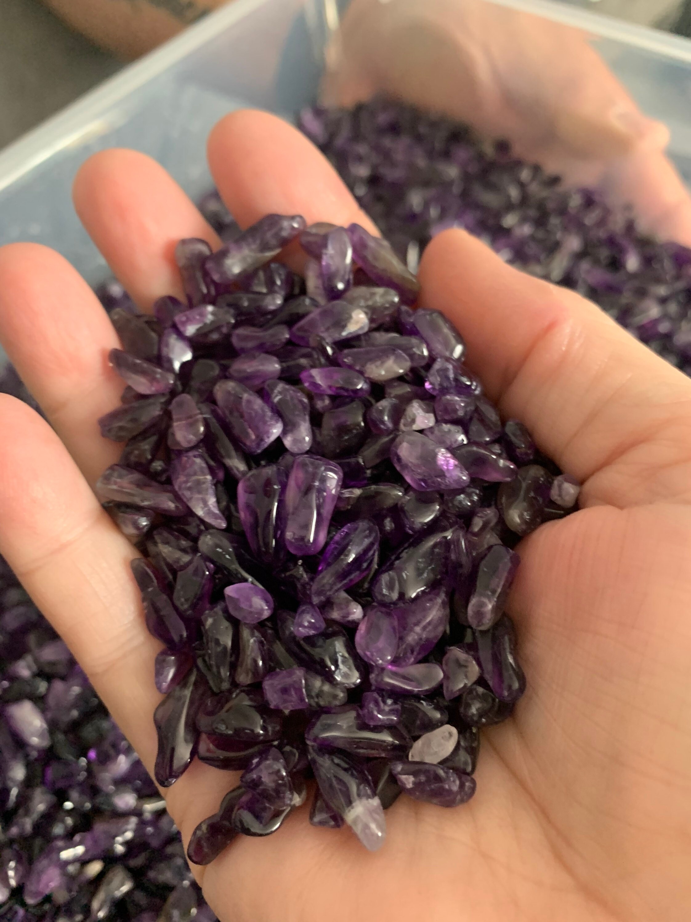 Amethyst Crystal Chips 100g Bag FREE DELIVERY Crafting Etsy UK