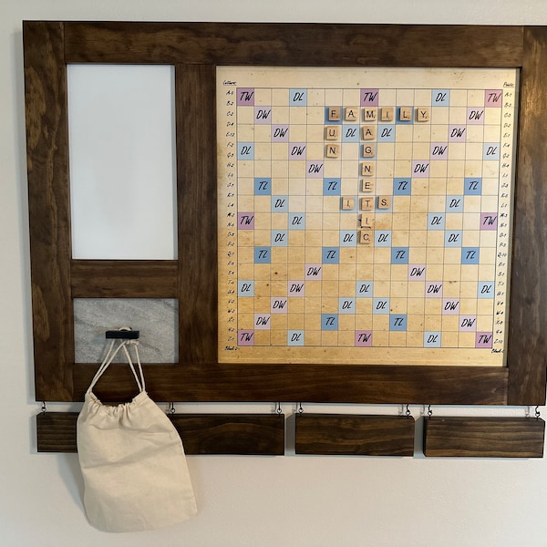 Magnetic Scrabble Words With Friends Board - Wall Mounted - Free Shipping 33x24