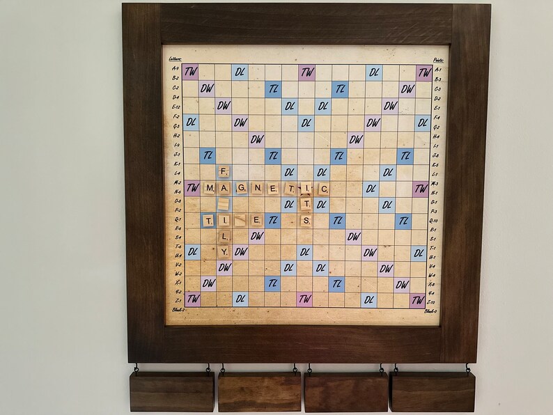 Scrabble Words With Friends Board Wall Mounted Free Shipping