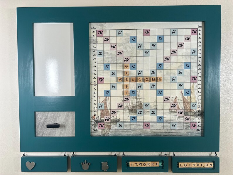 Scrabble Words With Friends Board Wall Mounted Free Shipping