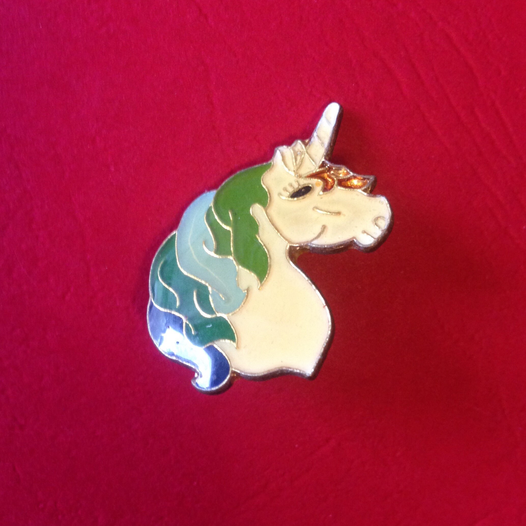 Vintage Enamel UNICORN Lapel Pin 1970s Etsy UK