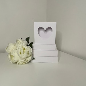 Stylish White Heart Shaped Gift Box, Great for all Personalise Gifts, Gifts for all Occasions, Valentines and Mother's Days image 1