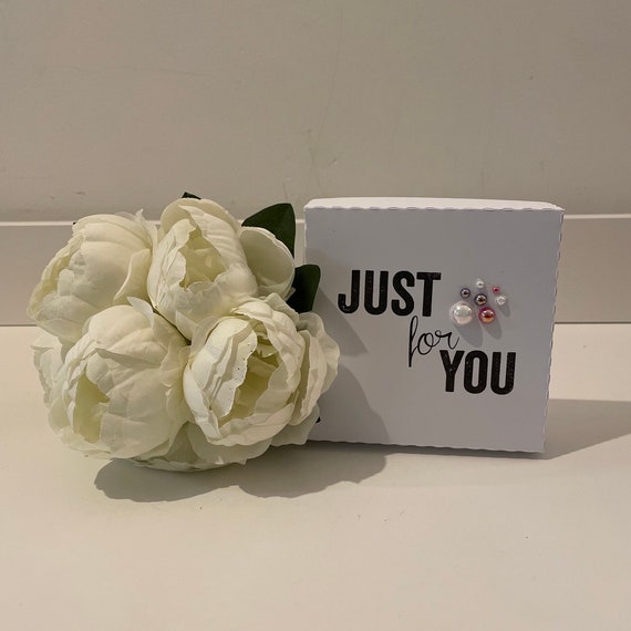 Stylish 'Just For You' Square Gift Box, Great for all Personalise Gifts, Gifts for all Occasions