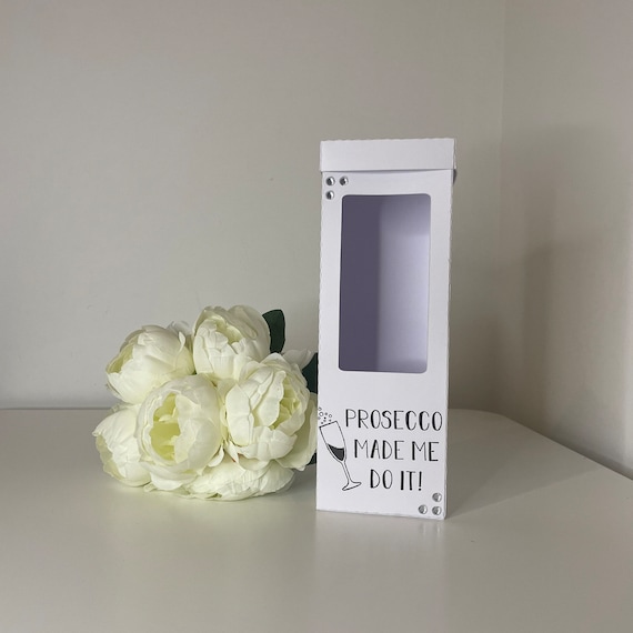 Prosecco Made Me Do It! Champagne Flute Gift Box Holder, Great Gift Box for your Personalised Glasses.
