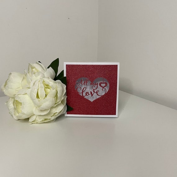 All My Love, Stylish Sentiment Gift Box, Great for all Personalise Gifts, Gifts for all Occasions, Valentines and Mother's Days