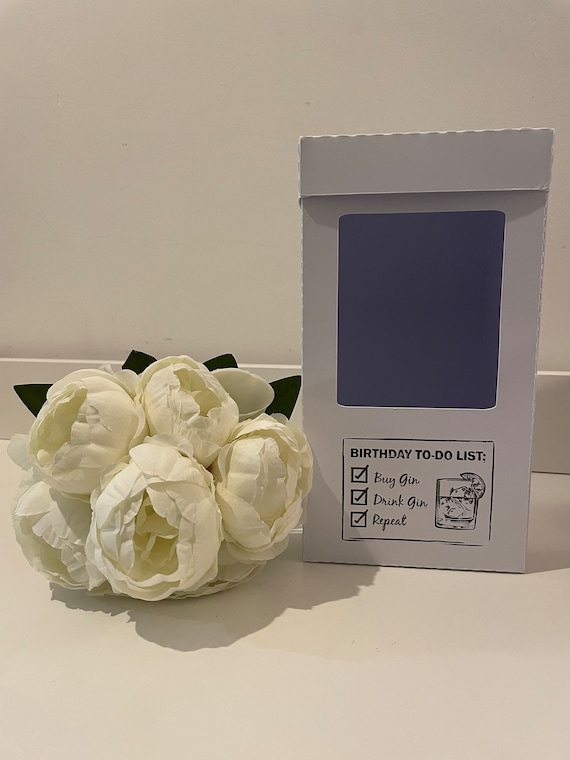 Birthday to do list: Gin Glass Gift Box Holder, Great for all Gin Glasses, Great Gift Box for your Personalised Gin Glasses