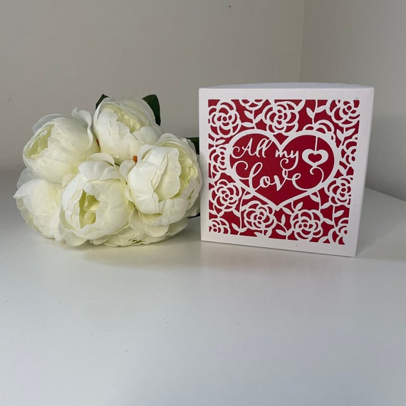All My Love, Stylish Intri'lace Gift Box, Great for all Personalise Gifts, Gifts for all Occasions, Valentines and Mother's Day