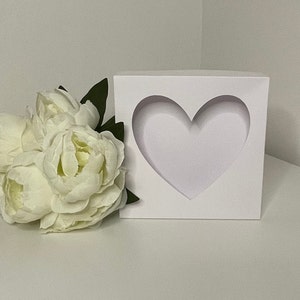 Stylish White Heart Shaped Gift Box, Great for all Personalise Gifts, Gifts for all Occasions, Valentines and Mother's Days image 3