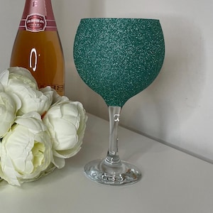Glitter Gin Glass, Personalise Glitter Glasses for the Perfect Gift, Gifts for all Occasions, Birthdays, Wedding, Parties, Gifts