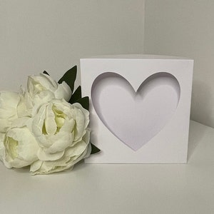 Stylish White Heart Shaped Gift Box, Great for all Personalise Gifts, Gifts for all Occasions, Valentines and Mother's Days image 2