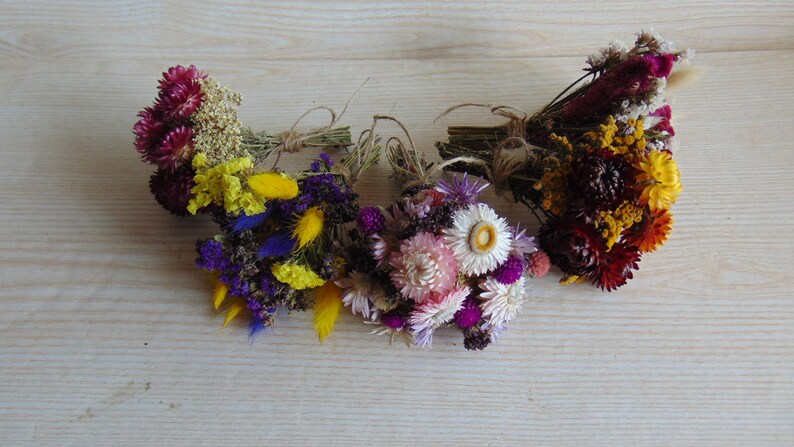 Set Of 10 Dried Flower Bouquets Natural Decor Vase Filler Etsy