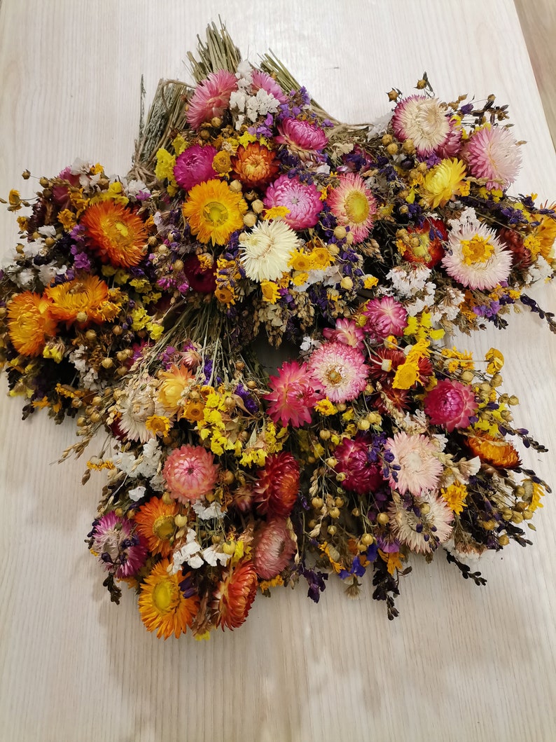 Set of 5 Dried Flower Bouquets Natural Decorvase Filler Etsy