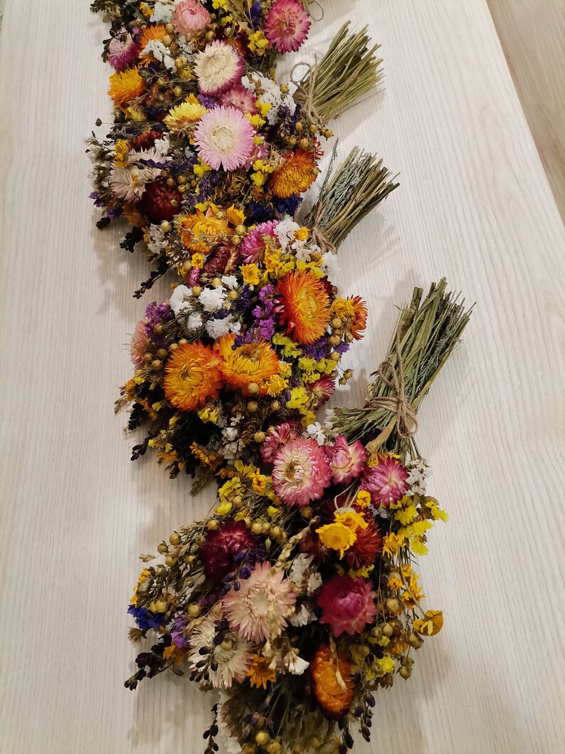Set of 5 Dried Flower Bouquets Natural Decorvase Filler Etsy