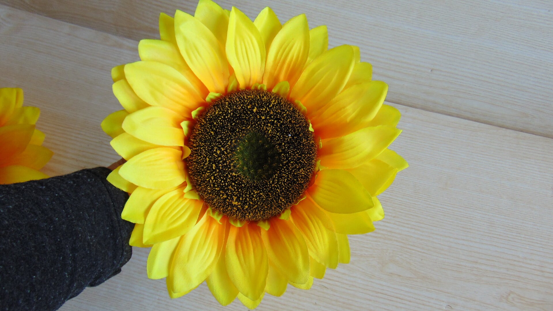 Set of 2 Large Sunflowers Heads Big Artificial Sunflowers Etsy