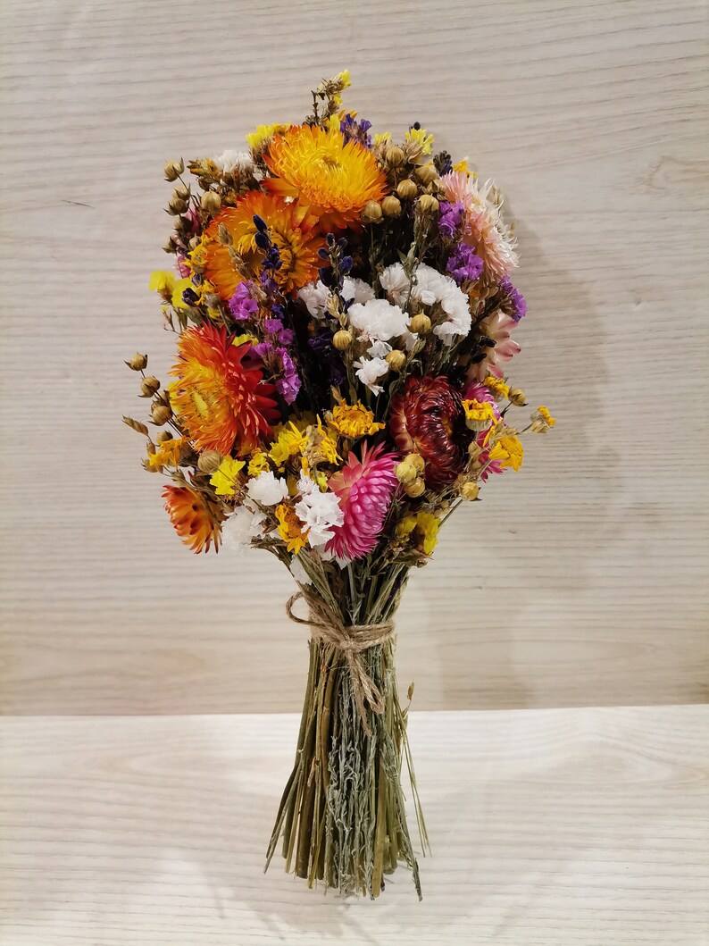 Set of 5 Dried Flower Bouquets Natural Decorvase Filler Etsy