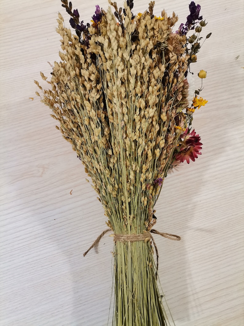 Set of 5 Dried Flower Bouquets Natural Decorvase Filler Etsy