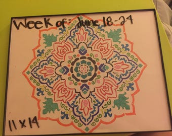 Customizable Dry Erase notes board