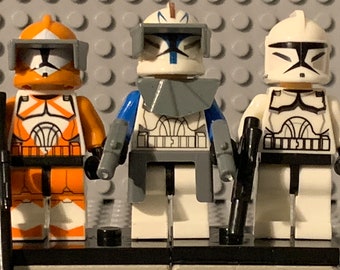 LEGO Star Wars Minifigures Clone Trooper 501st Legion Captain Rex Weapons 7PCS